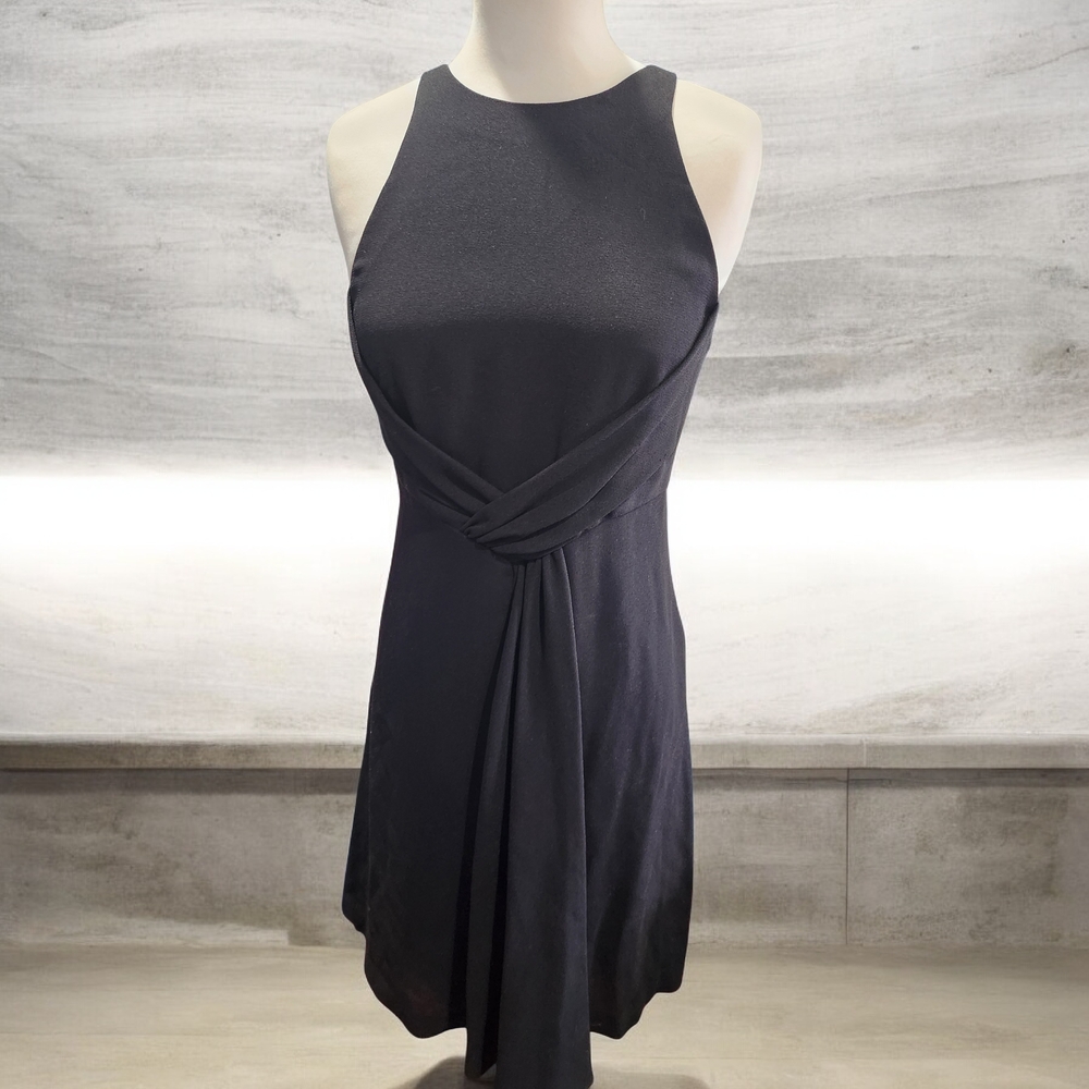 Nicole Miller Black Halter Mini Dress